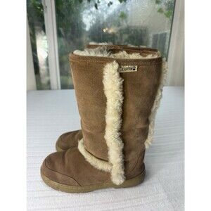 BEARPAW Women’s Brown Tall Winter Boots Fur Trim Size 8 W8